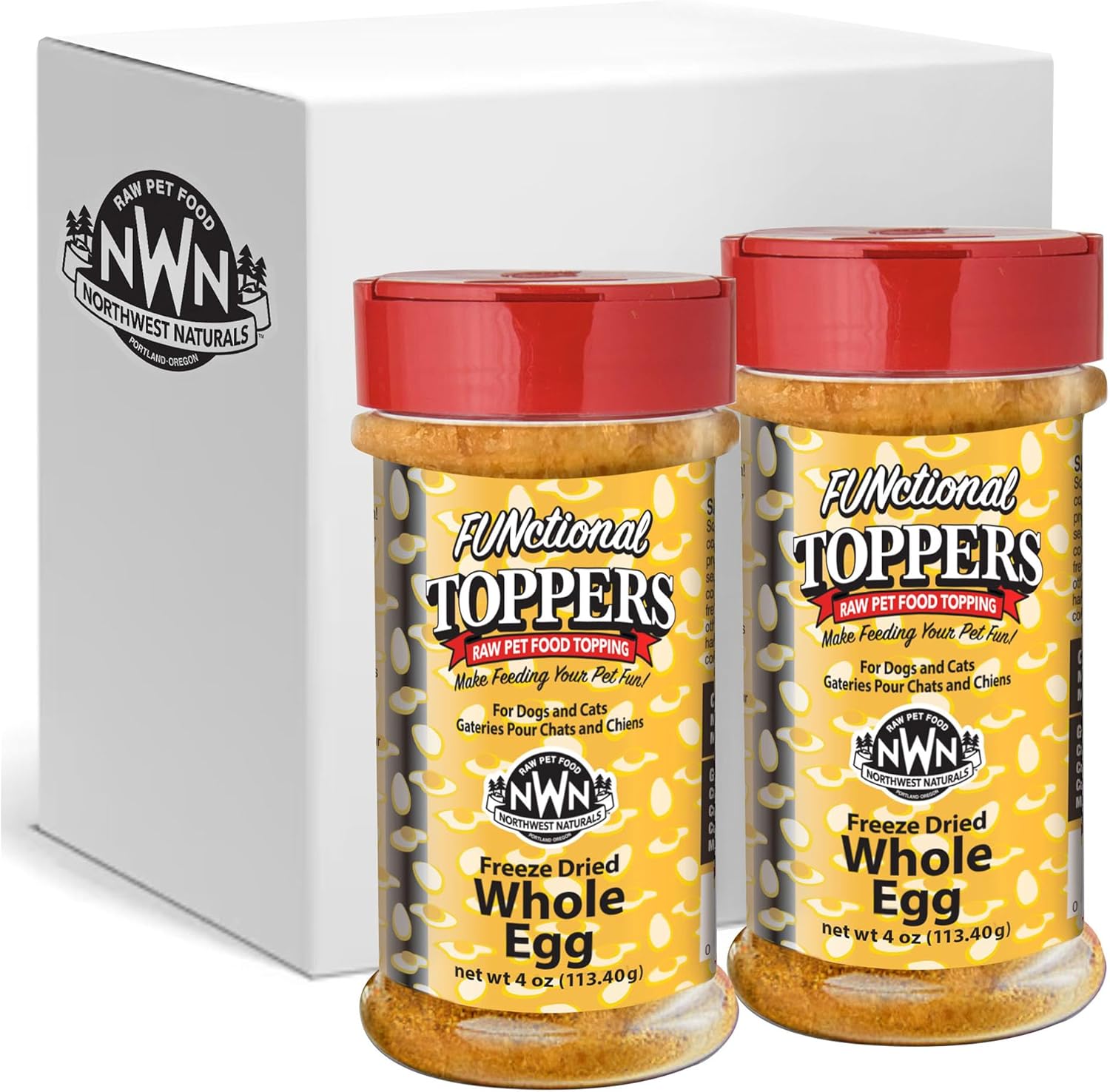 Northwest Naturals Freeze-Dried Whole Chicken Egg Functional Topper - for Dogs & Cats - Healthy, 1 Ingredient, Human Grade Ingredients, All Natural, Proudly Made in USA, 4 Oz (Pack of 2) - Image 2