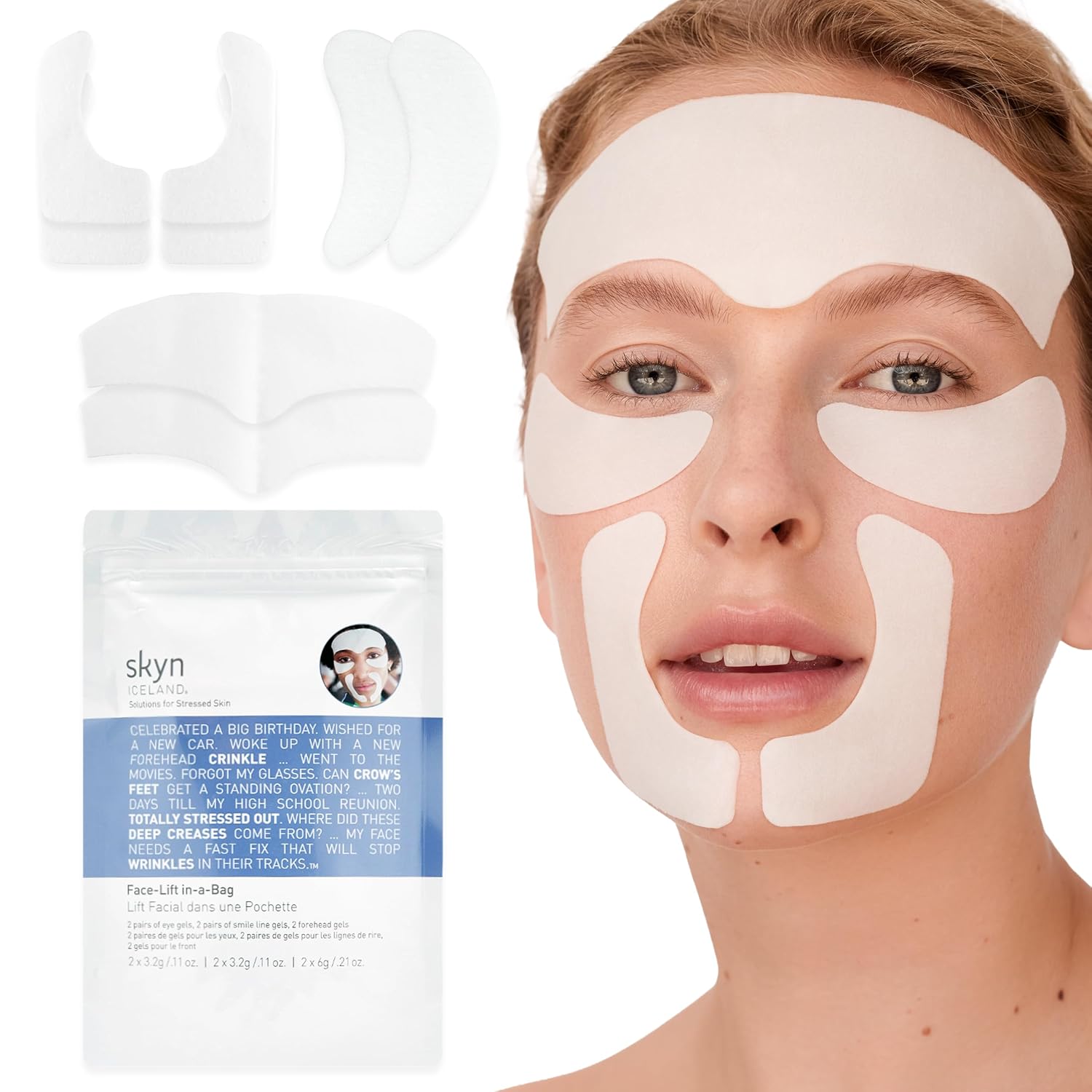 skyn ICELAND Facelift in-a-Bag Firming Hydrogel Face Mask, 6 Pcs - Image 3