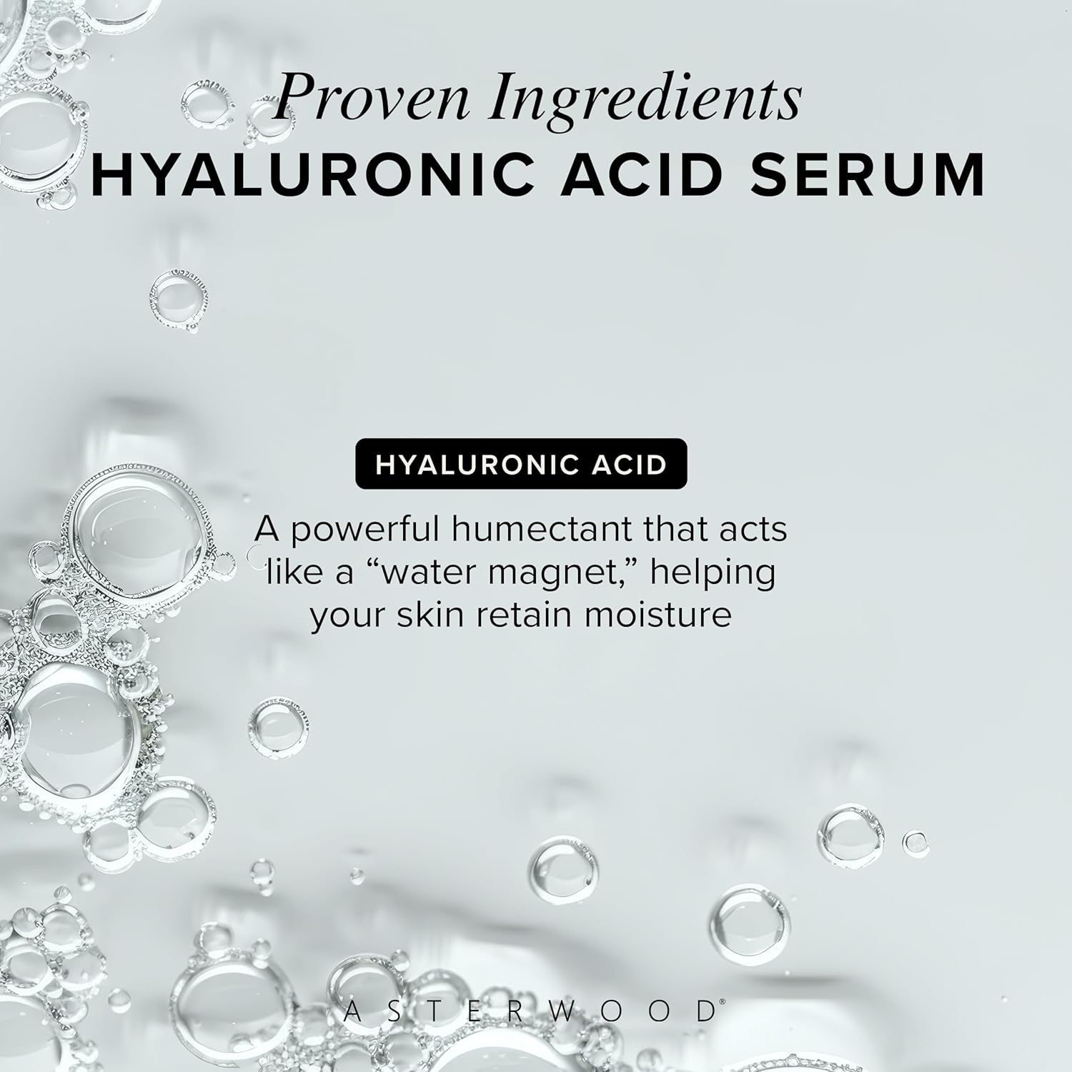 Asterwood Pure Hyaluronic Acid Serum for Face - Plumping, Anti-Aging, Hydrating - Fragrance-Free - 8 Fl Oz - Image 2