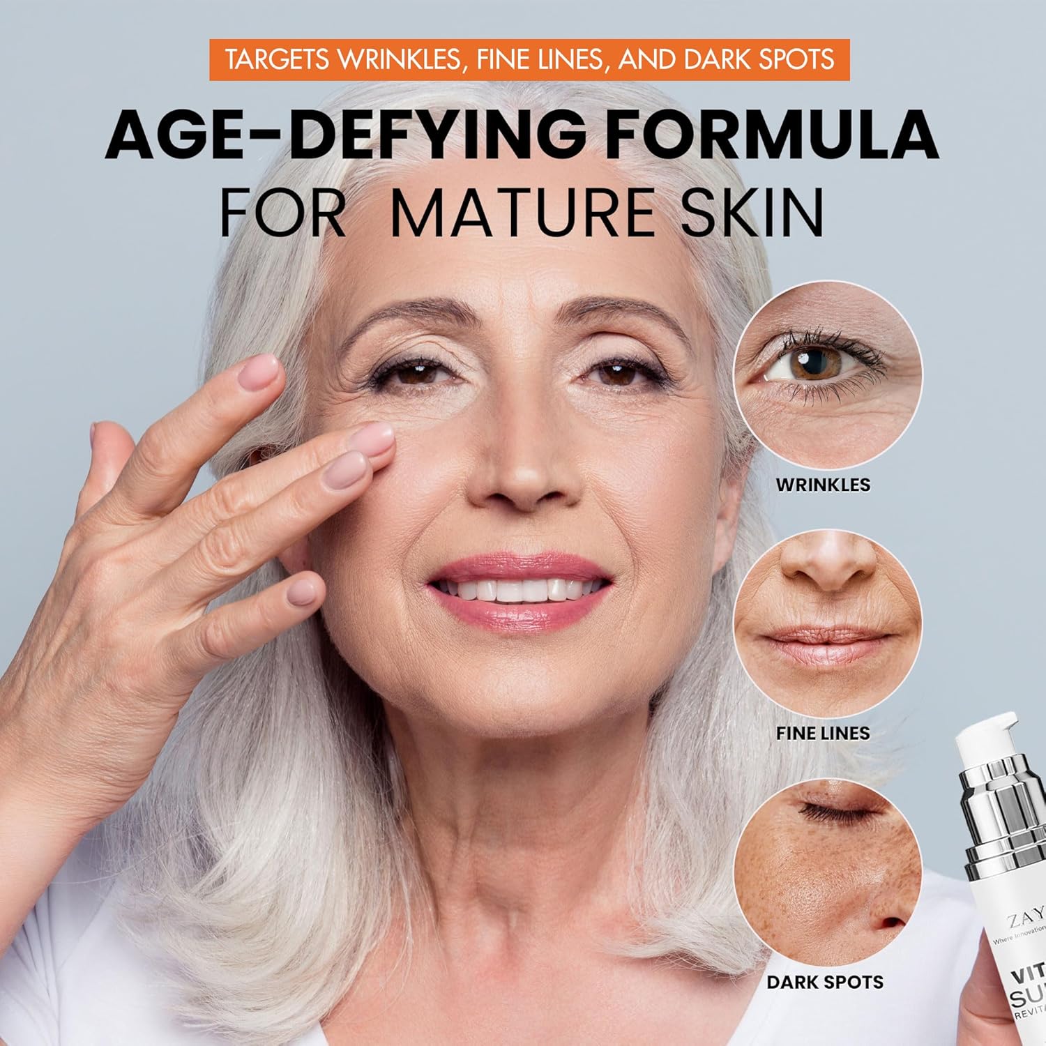 Super Vitamin C Serum 2-Pack — Hydrating Brightening Face Serum with Vitamin C, Hyaluronic Acid, Vitamin E, Niacinamide & Peptides — Helps Improve the Look of Uneven Skin Tone, Fine Lines & Radiance - Image 2