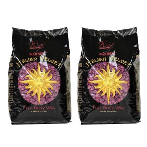 Waxness Italian Velvet Hard Wax Beads 2.2 lb (1 kg) Pack of 2 – Premium Synthetic Rosin-Free Stripless Wax with Multidirectional Formula for Full Body and Large Areas, Professional Use – Made in Italy