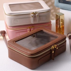 Rustic Town Leather Wash Bag for Men - Travel Toiletry Bag - Shaving Dopp Kit Toiletries Organizer - Leather Makeup Bag for Women