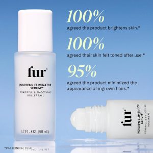 Fur Ingrown Eliminator Serum Rollerball - Powerful Ingrown Hair Treatment Serum With AHAs and BHAs to Treat and Prevent Ingrown Hairs and Bumps, Hydrates and Soothes Irritated Skin - 50 ml