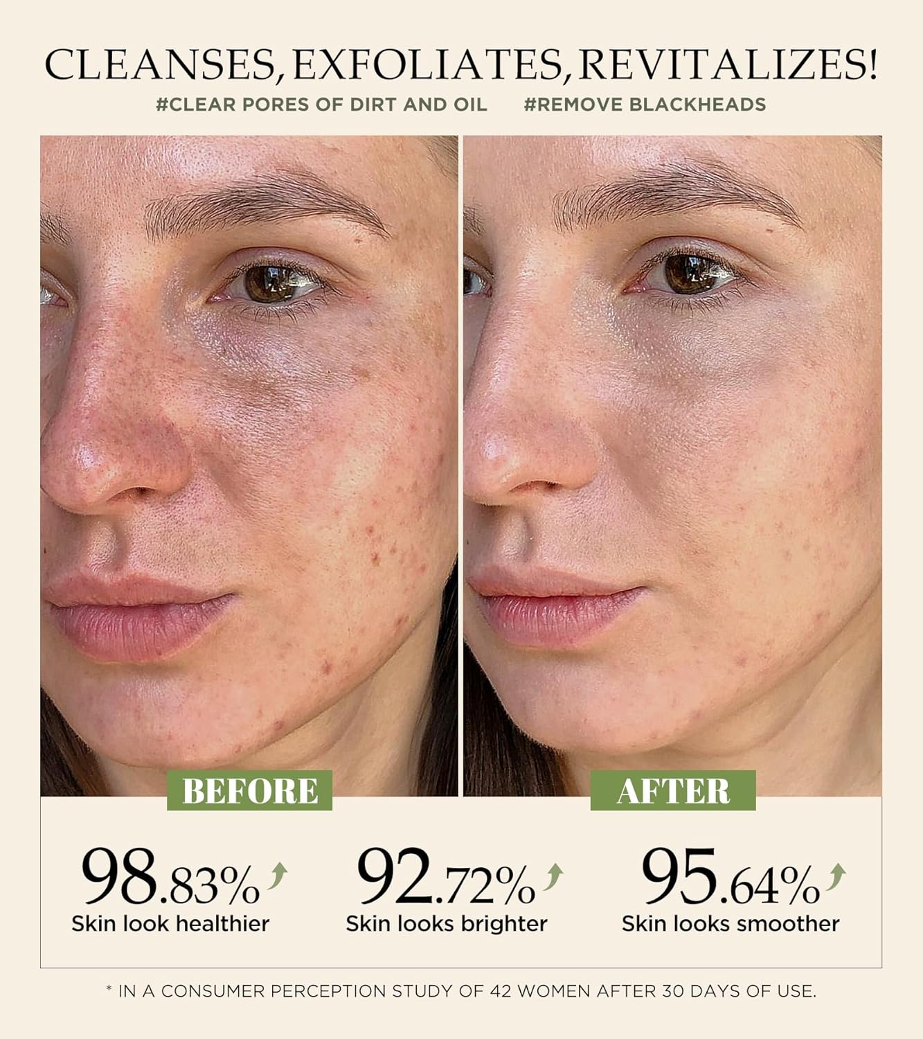 Revitalizing Exfoliation Face Scrub with Vitamin C and Turmeric – Gentle Exfoliating Face Wash for Blackheads, Pore Dirt & Dark Spots –Daily Balancing Facial Scrub for All Skin Types, 4.23 Fl Oz - Image 2