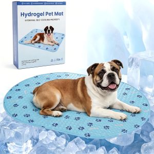 Dog Cooling Mat, Patented Gel Cooling Dog Bed, Non-Slip Waterproof Gel Cooling Pad for Medium Dogs, Pet Cooling Mat for Indoors Outdoors, Crate Kennel Car Travel 24.5"x36"