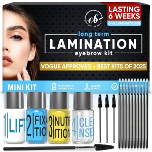 Elevate the Beauty At Home Brow Lamination Kit | Eyebrow Lamination Kit for DIY Use | Long-Lasting Brow Lift Results for Fuller, Defined Brows | Easy 4-Step System with Tools & Video Guide Included