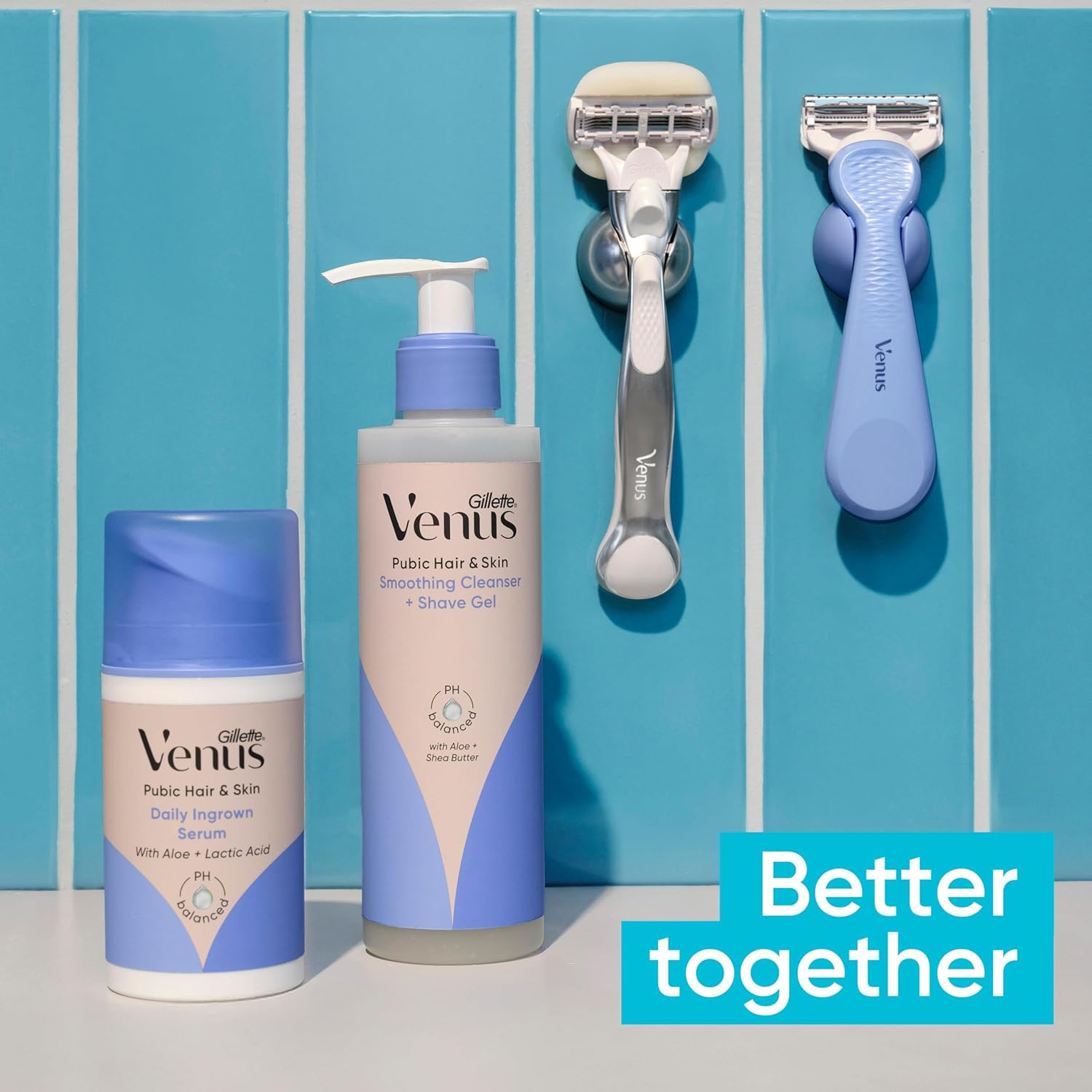 Gillette Venus Intimate Grooming Women's Razor for Pubic Hair and Skin, Bikini Razor, Handle + 3 Razor Refills - Image 2