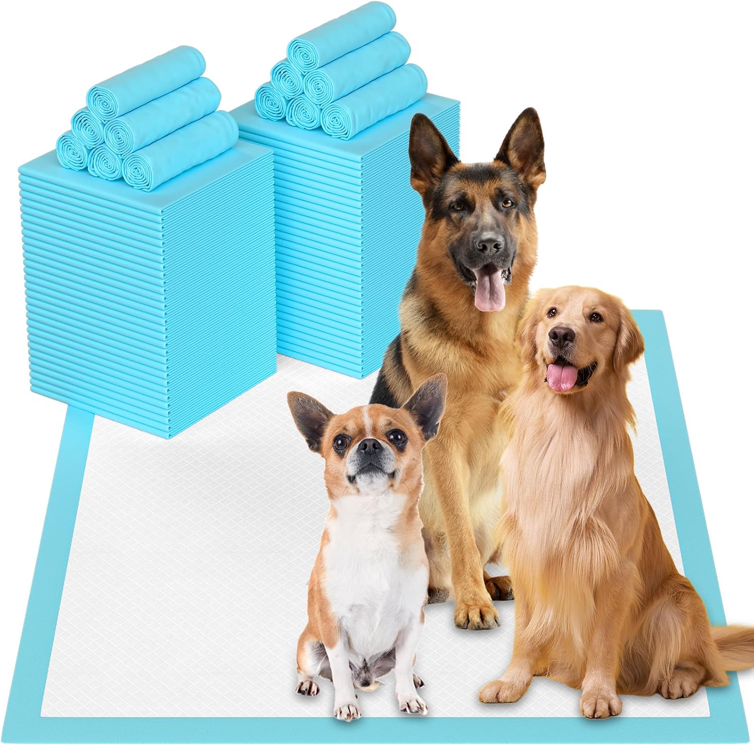 Puppy Pee Pads for Dogs - 32"x36" Extra Large, 60 Count, Leak-Proof & Super Absorbent, Thicken Disposable Potty Pads for Puppy & Cat Training - Image 2