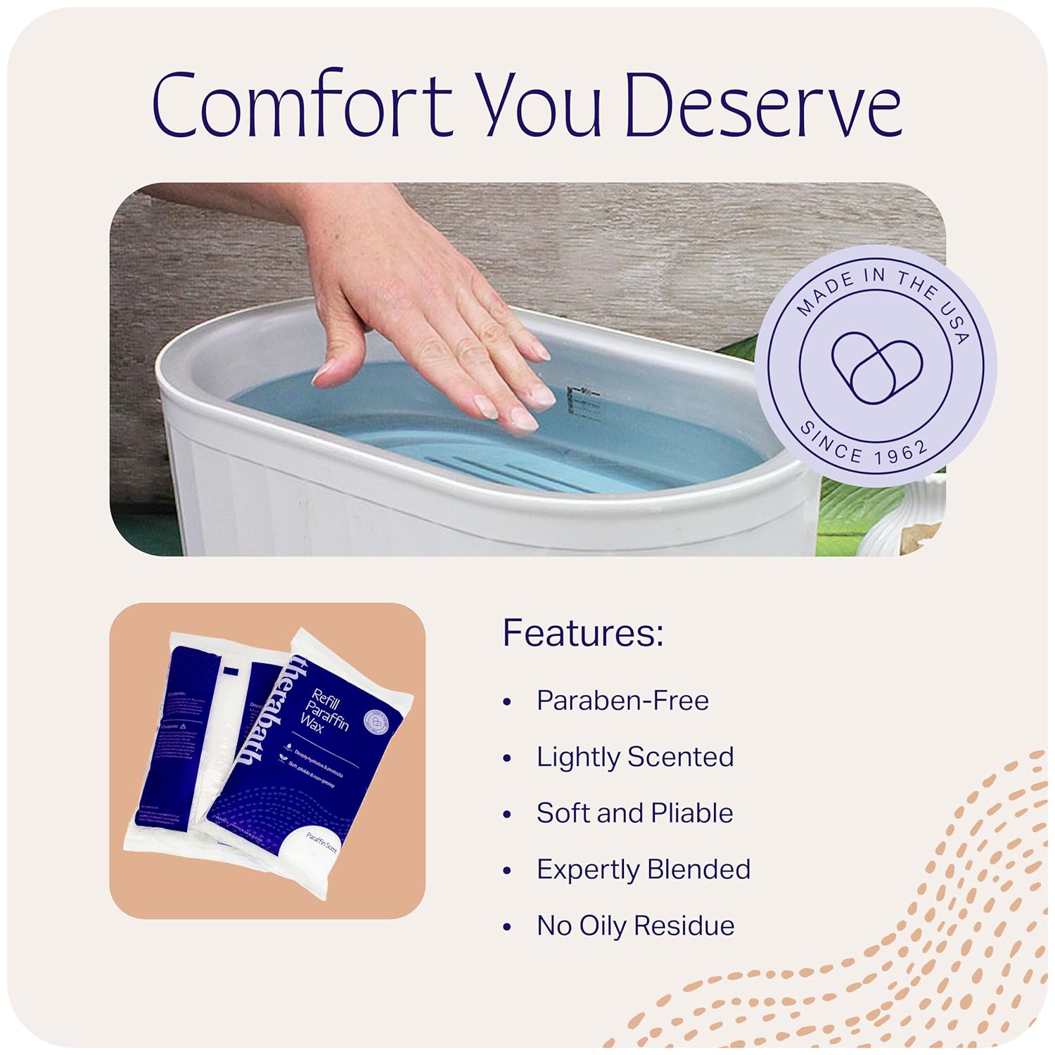 Therabath Paraffin Wax Refill - Thermotherapy - For Hands, Feet, Body - Deeply Hydrates - Made in USA, 6 lb. Rose Petal - Image 2