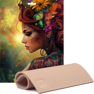 TrueSkin Fake Skin - 4-5mm - 8.5" x 11" - Double Sided - Trade Show Quality - Platinum Silicone Tattoo Practice Skin