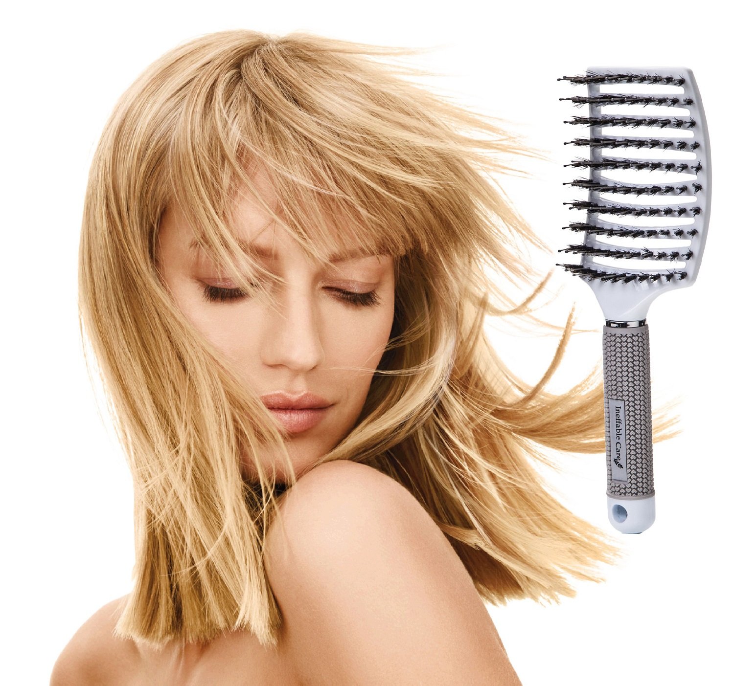 Boar Bristle Hair Brush set – Curved and Vented for Wet and Dry Detangling Hair Brush for Women Long, Thick, Thin, Curly & Tangled Hair Vent Brush - Stocking Stuffers Gift kit - Image 2