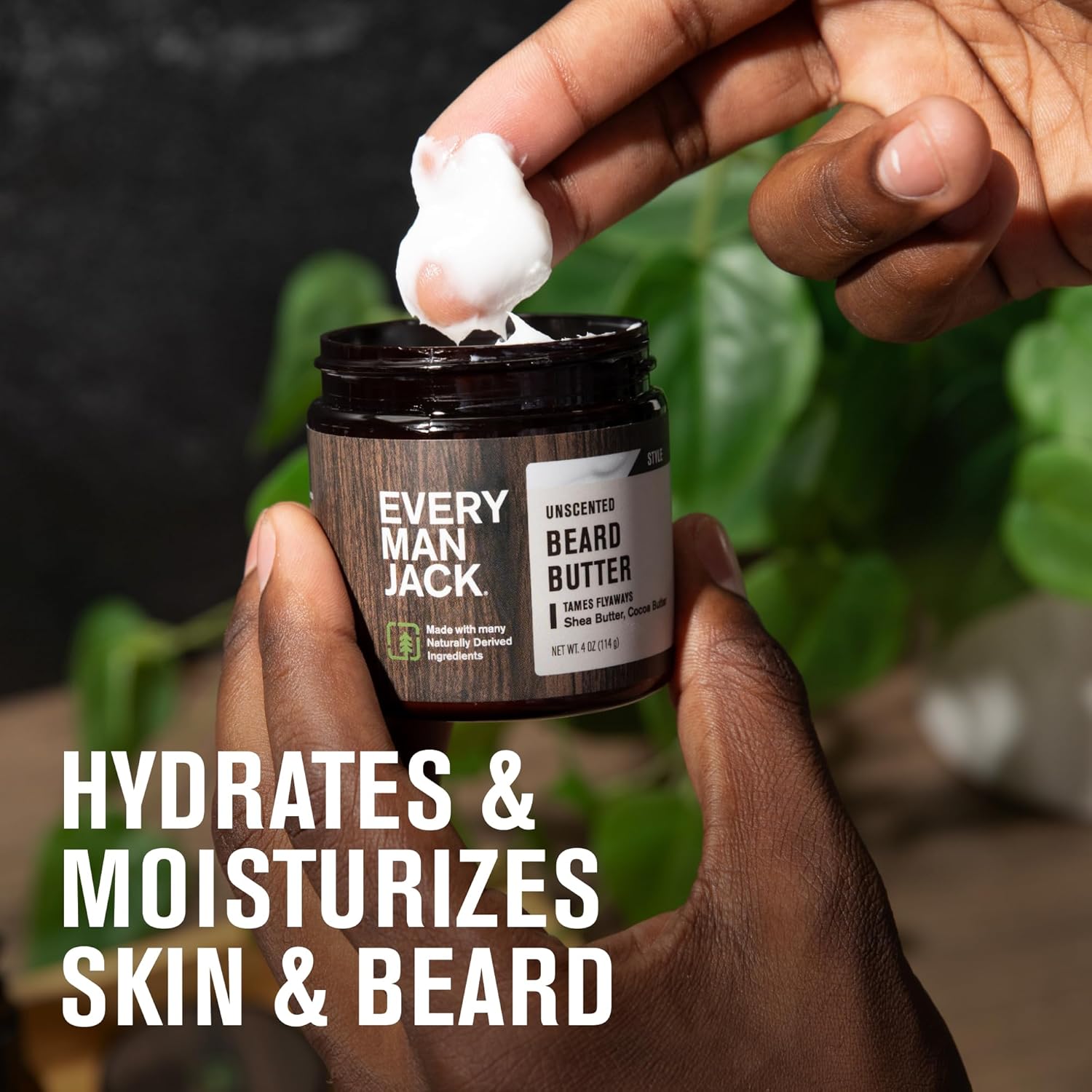 Every Man Jack Beard Butter- Subtle Sea Salt Fragrance - Hydrates and Styles Dry, Unruly Beards While Relieving Itch - Naturally Derived with Shea Butter and Coconut Oil - 4-ounce (2 Pack) - Image 3
