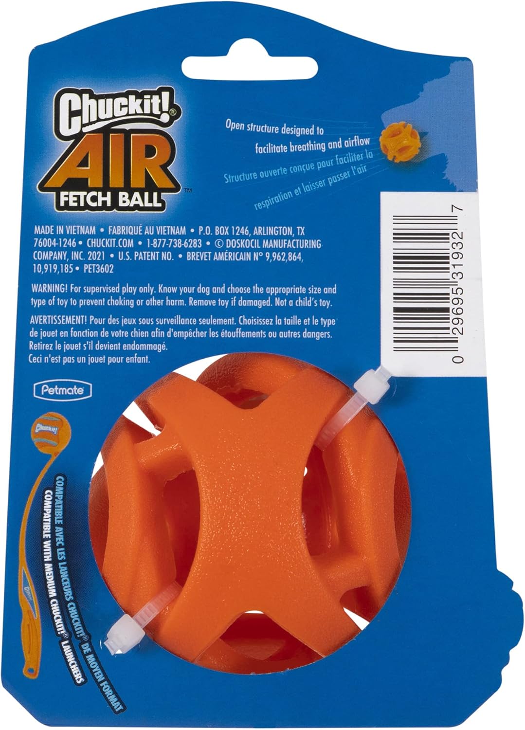 Chuckit! Air Fetch Ball Dog Toy, Medium (2.5 Inch Diameter), for dogs 20-60 lbs, Pack of 2 - Image 2