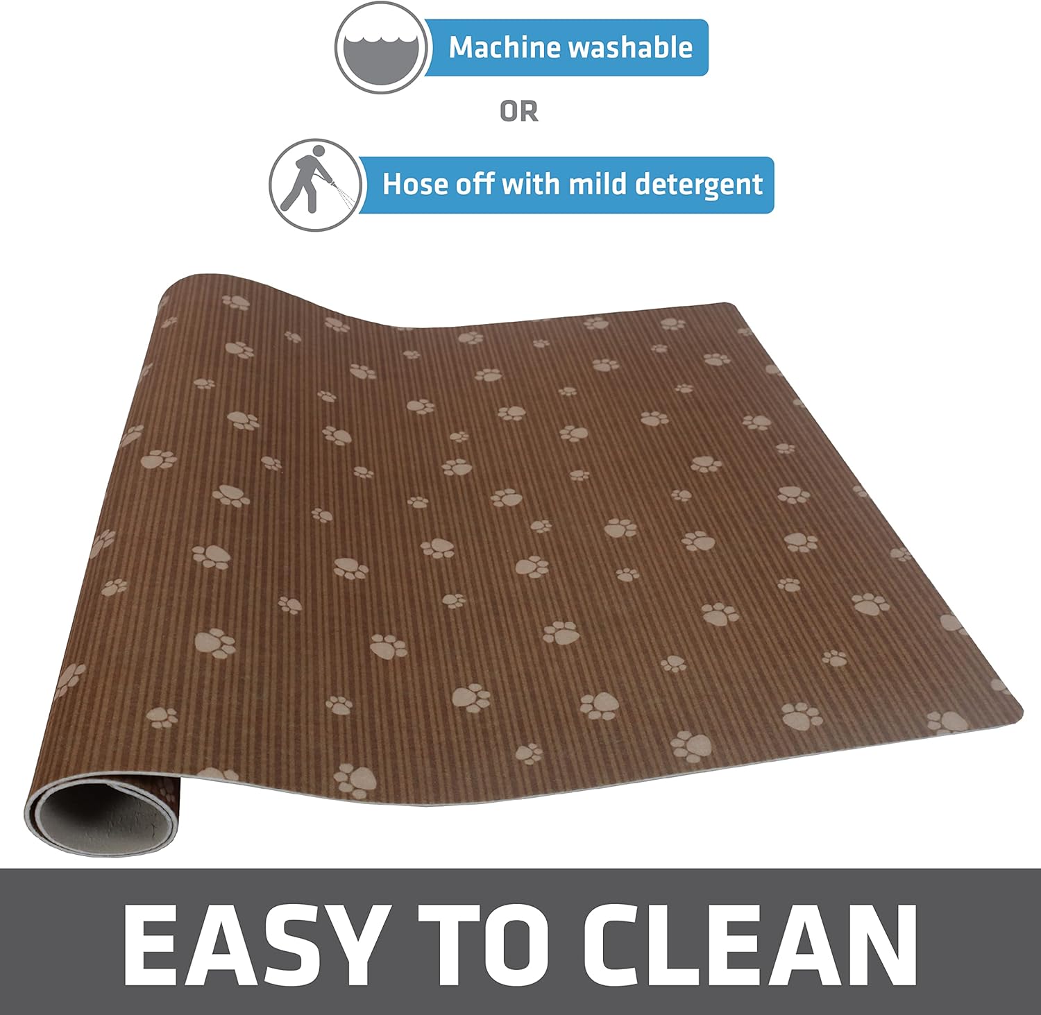 Drymate Dog Crate Mat Liner, Absorbs Urine, Waterproof, Non-Slip, Washable Puppy Pee Pad for Kennel Training - Use Under Pet Cage to Protect Floors, Thin Cut to Fit Design (USA Made) (Brown)(27"x42") - Image 2