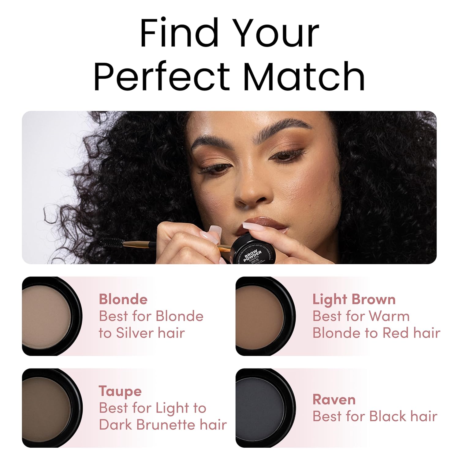 Billion Dollar Brows Eyebrow Powder, Raven/Black - Velvet Smooth Pressed Brow Filler - Buildable Water-Resistant Formula for Full Fluffy Brows - Vegan & Cruelty-Free Eye Makeup - 0.07 oz - Image 2