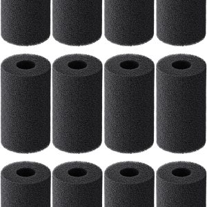 Pawfly 12 Pack Pre-Filter Sponge, Aquarium Filter Sponge 0.8" Intake Sponge Foam Roll for Small Fish Shrimp Fry Fish Tank Covers Accessories