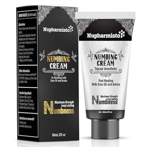 Numbing Cream Maximum Strength: Long Lasting Extra Relief with Menthol Arnica and Emu Oil for Hemorrhoids and Other Minor Anorectal Irritations 60ml