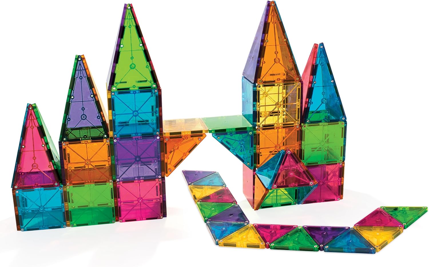 MAGNA-TILES Classic 100-Piece Magnetic Construction Set, The Original Magnetic Building Brand - Image 2