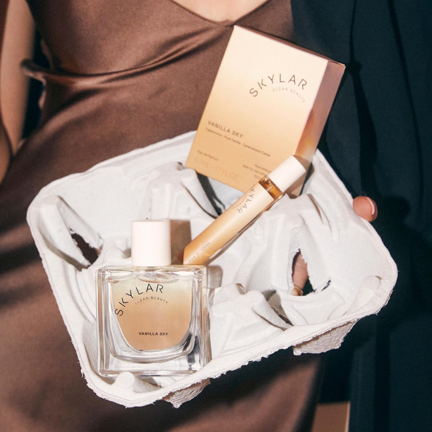 Skylar Vanilla Sky Roll On Travel Perfume for Women - Mini Vanilla Perfume, Cappuccino, Cinnamon & Cedar Notes - Hypoallergenic, Vegan, Clean Fragrance for Sensitive Skin - 10mL / 0.33 Fl oz - Image 2