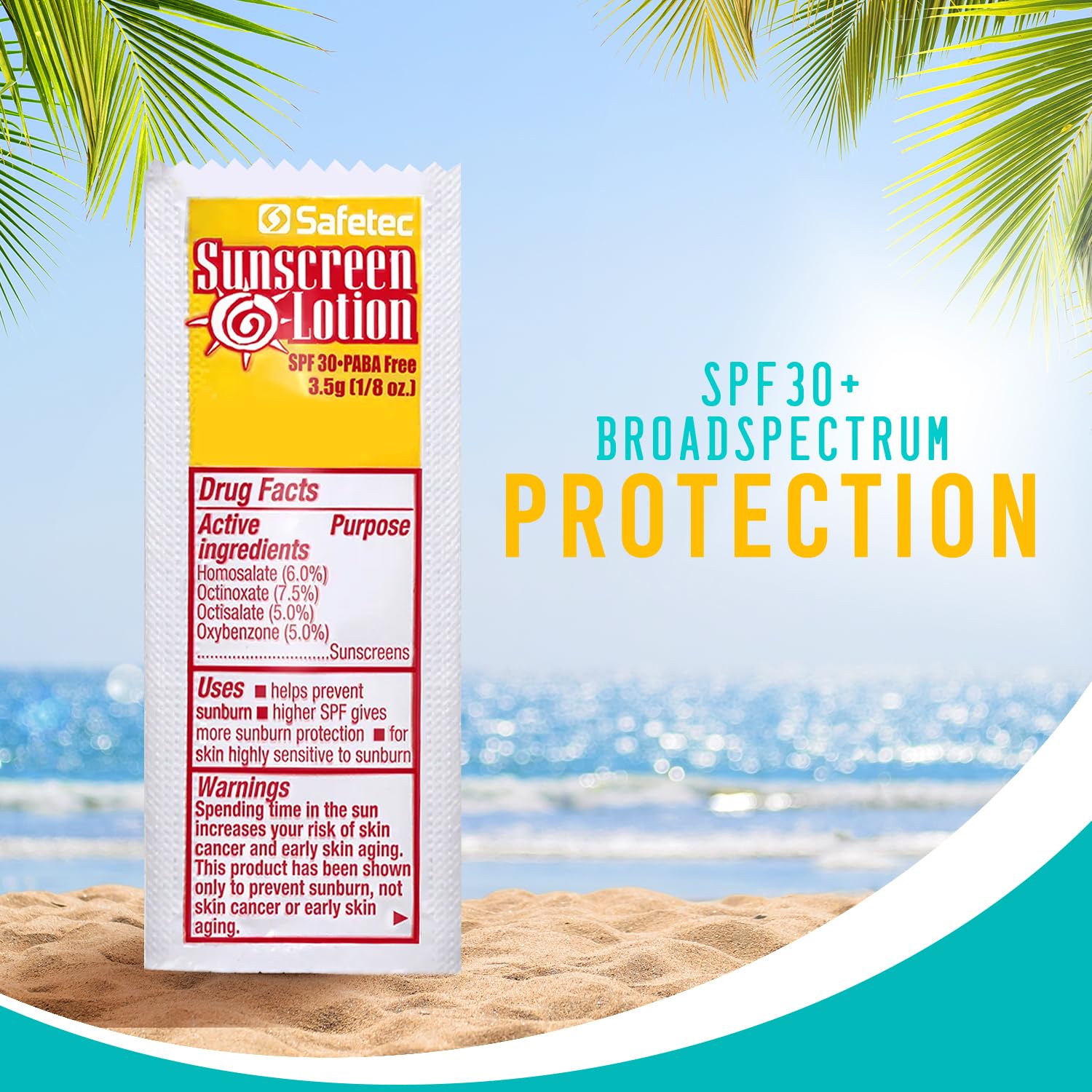 Sunscreen Lotion, SPF30 Protection and PABA Free, Mini Sunscreen Bulk, Individual Sunscreen Packets (Pack of 100) – Travel Size Sun Screen for Outdoors, Bundled with reclosable Homesphere bag (100) - Image 2