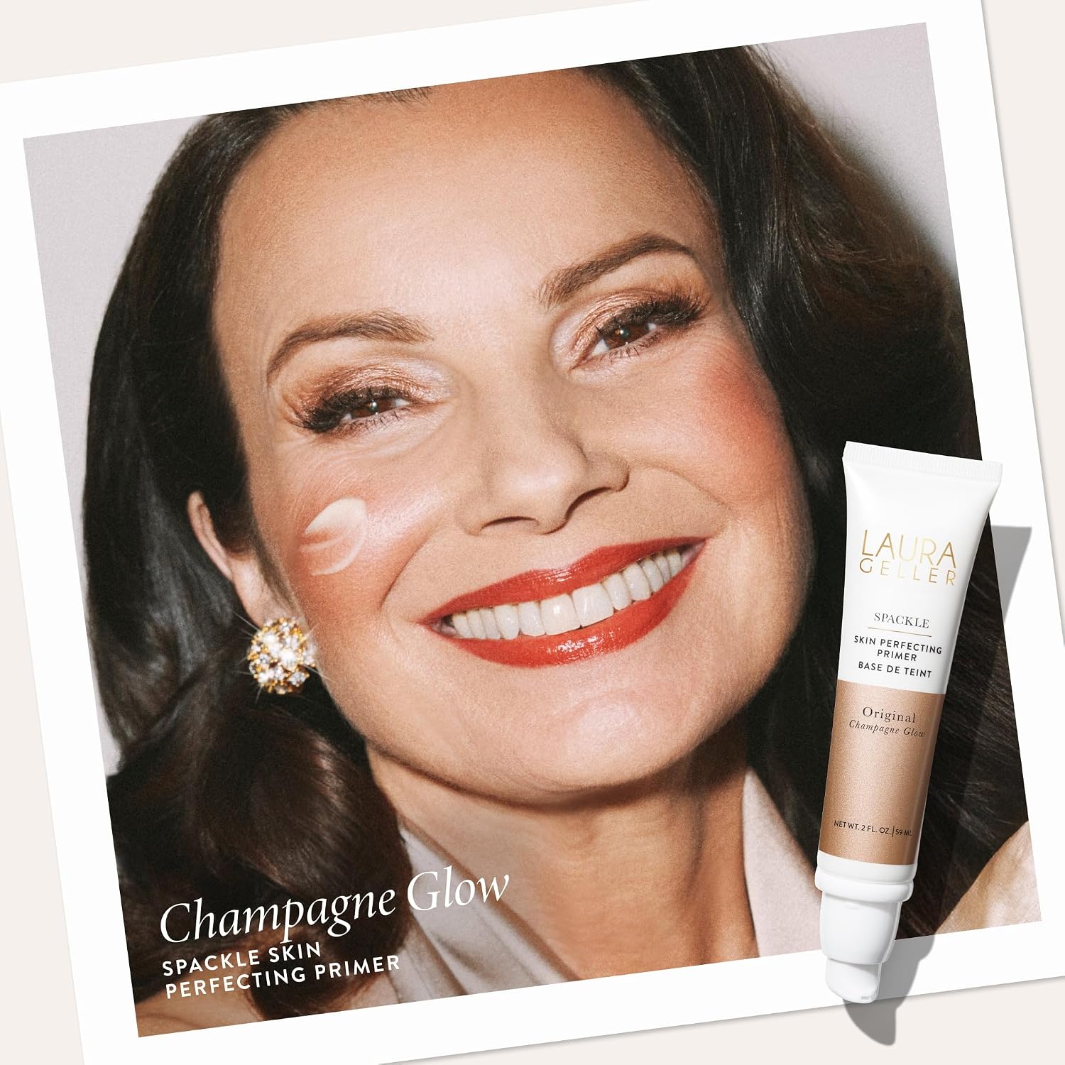 LAURA GELLER NEW YORK Spackle Primer - Champagne Glow - Super-Size 2 Fl Oz - Hyaluronic Acid Makeup Primer for Mature Skin - Image 3