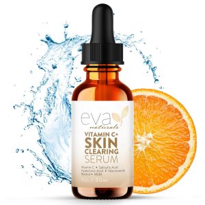 Vitamin C Serum for Face with Retinol & Salicylic Acid – Skin Clearing Acne Spot Treatment with Niacinamide, Hyaluronic Acid, MSM – Anti-Aging Facial Serum for Dark Spots and Blemishes