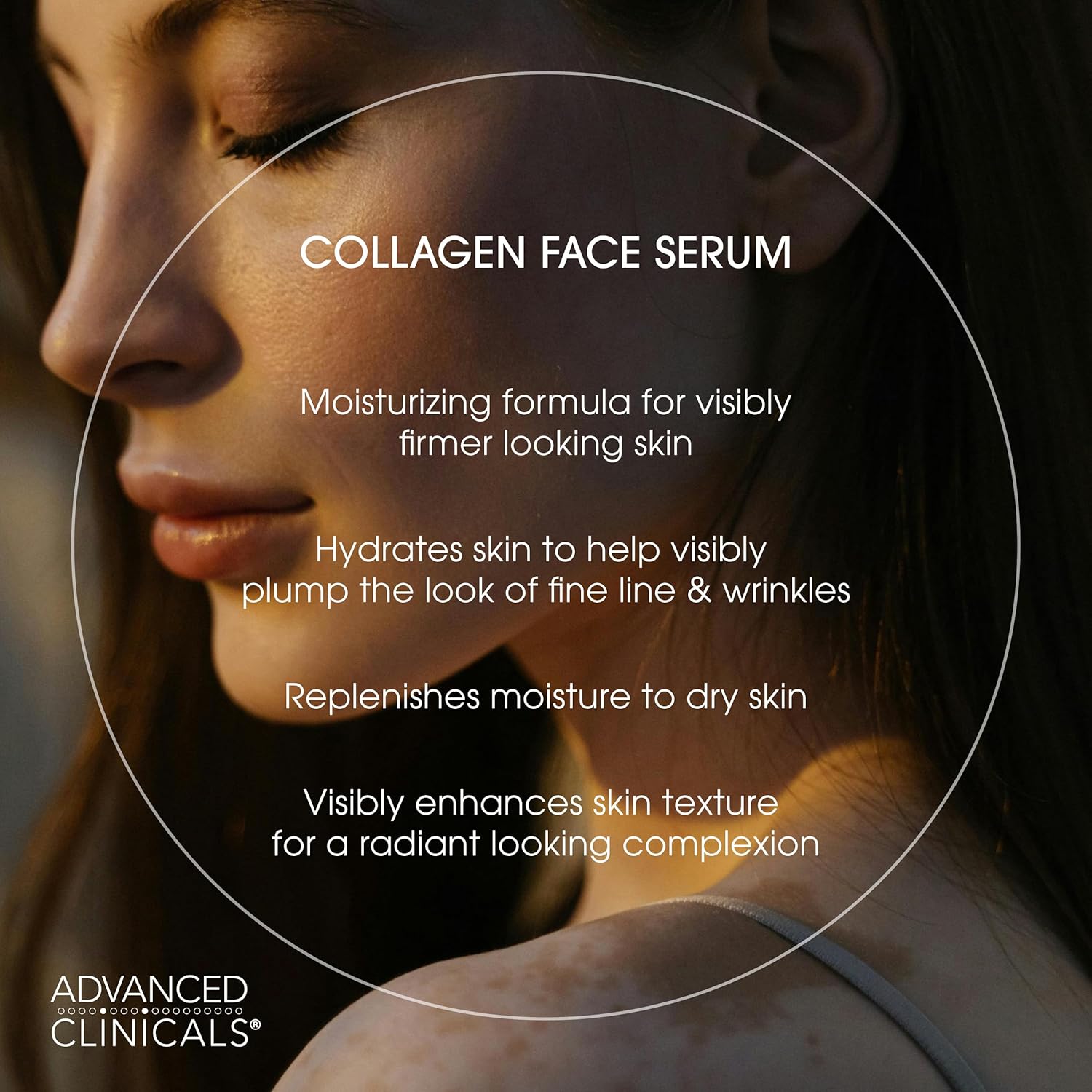 Advanced Clinicals Collagen Facial Serum + Turmeric Oil Face Serum Skin Care Set, Skin Plumping Anti Aging Serums For Face Help Brighten Skin Complexion, Fight Fine Lines, & Wrinkles, 2-Pack Bundle - Image 2