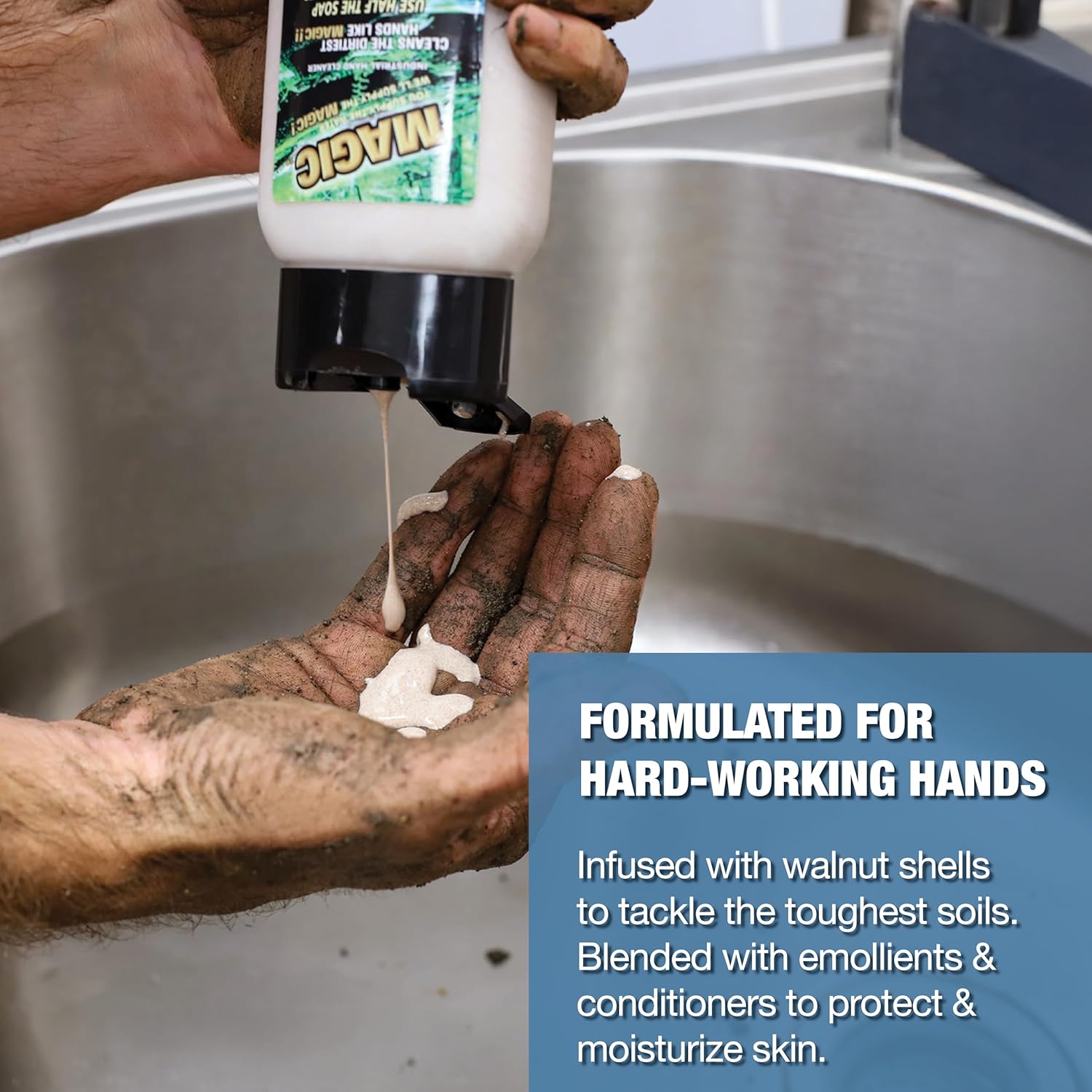 Zenex Magic Hand Soap - Industrial Hand Cleaner for Auto Mechanics | Shop Soap | Walnut Shell Scrubbers to Remove Grease, Oil, Ink & Paint | Moisturizing Ingredients | 1 gallon (1 Pack) - Image 3