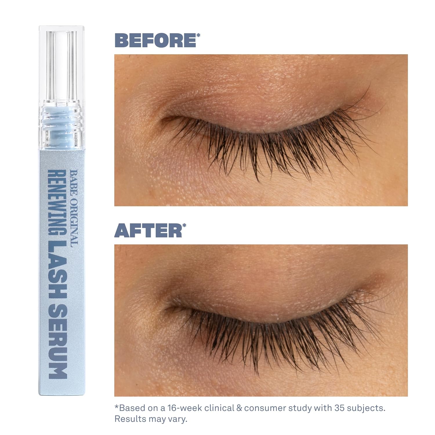 BABE ORIGINAL Renewing Lash Serum – Prostaglandin-Free, Peptide-Infused Gentle Lash Serum for Fuller, Longer-Looking Lashes, Lash Enhancing Treatment with Nourishing Botanicals, Vegan & Cruelty-Free - Image 3