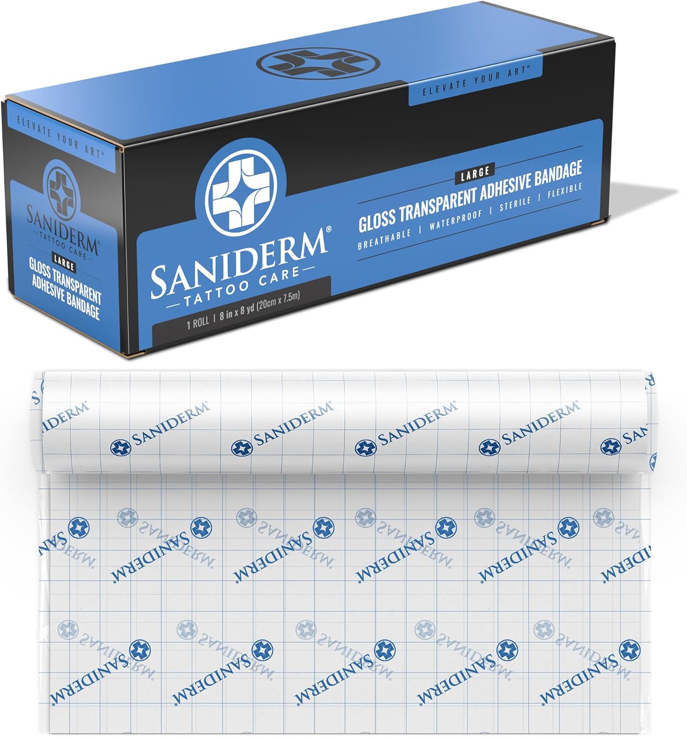 Saniderm Original Tattoo Aftercare Bandage (Large Roll, 8 in x 8 yd) - Image 3