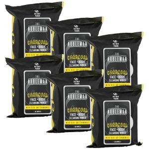 The Nobleman Cleansing Wipes 6 Pack (180 ct., Charcoal)