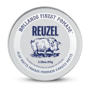 REUZEL Clay Matte Pomade, Medium All Day Hold, Water Soluble Styling, Matte Finish and Flake Free, Easy To Wash Out, For All Hair Types | Lightweight and Flexible Hair Styling Clay. Adds Volume and Definition. With Aloe Vera and Vitamin E.