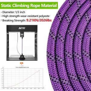 NTR Long Leash, 150FT Extra Long Leash for Large Breed Dog with Swivel Lockable Hook, Purple Heavy Duty Dog Lead for Walking, Hunting, Camping, Backyard