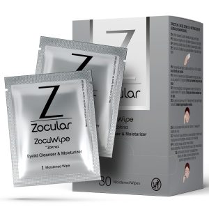 Zocular Zocuwipe Eyelid Wipes, Gentle Cleansing & Moisturizing, 30 Count | Okra-based Cleansing Formula, Eyelid Hygiene, Eyelid Comfort, Individually Wrapped, Rinse Free, Ophthalmologist-Developed
