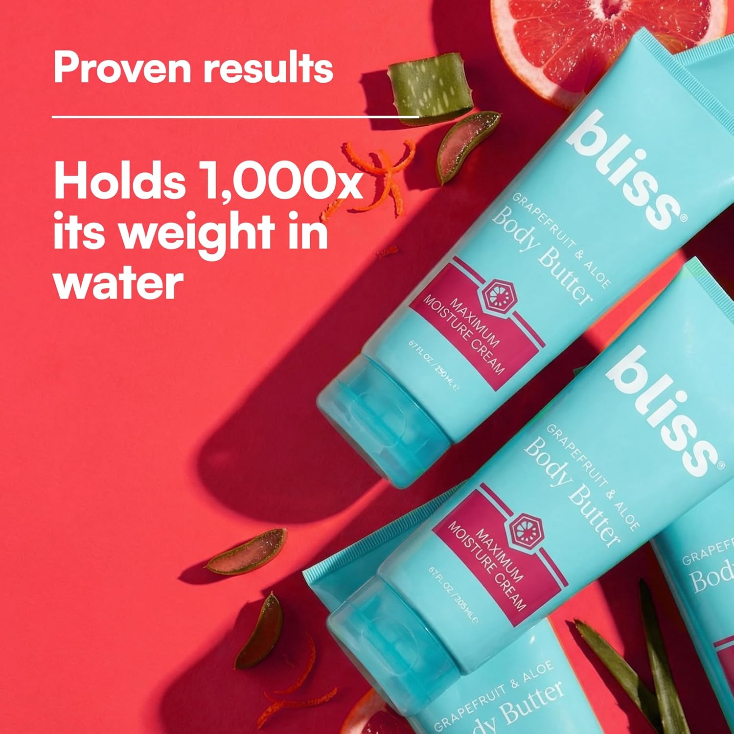 Bliss Body Butter - Grapefruit and Aloe - Maximum Moisture Cream - 6.7 Fl Oz - Body Lotion for Dry Skin - Long-Lasting Moisturizer for Women & Men - Vegan and Cruelty-Free - Image 2