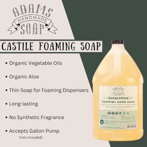 Adams Handmade Soap Liquid Foaming Soap 1 Gal - Eucalyptus