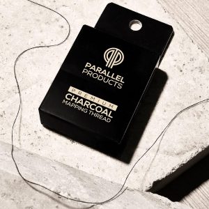 Parallel Products - Premium Eyebrow Mapping String for Microblading - Pre-Inked - 1 mm Charcoal Thread - Essential Brow Microblading Supplies - 15 Meters per Box (12 Pack)