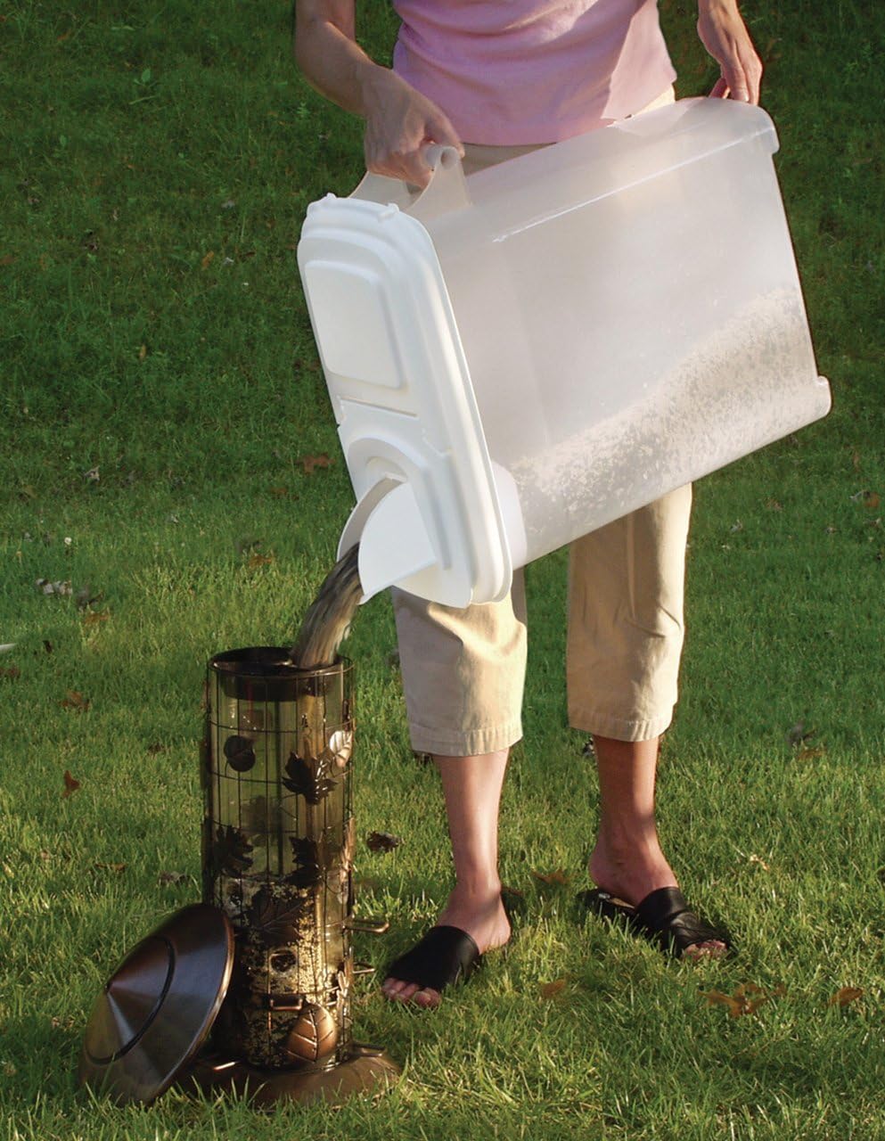 Buddeez 32 Quart Pet Food Dispenser with Lid - Airtight Storage for Dog Food, Cat Food, and Bird Seed - Easy Pour Spout for Mess Free Serving - Image 3