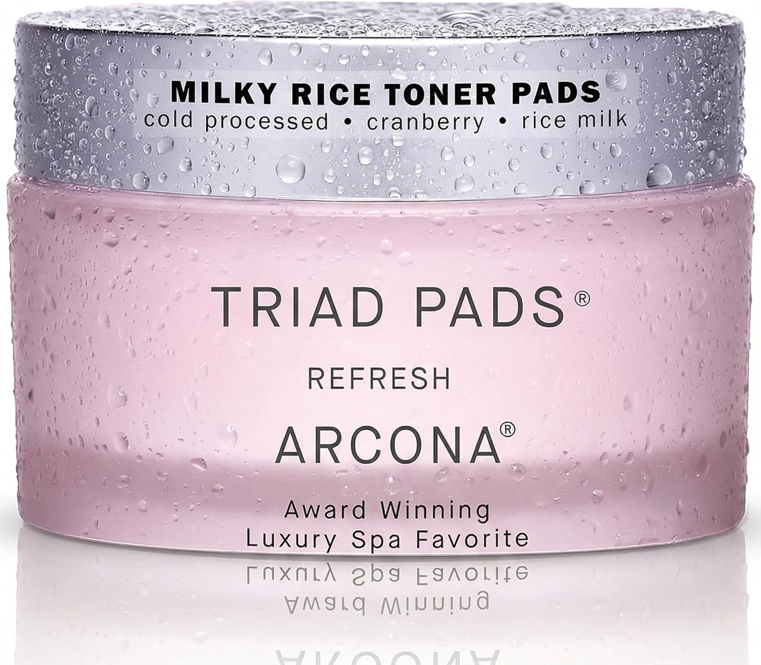 ARCONA Cranberry Triad Milky Toner Pads – Vegan Milky Toner for Face | Brightening & Hydrating Rice Toner for Face | Phyto-Nutrients & Essential Fatty Acids (45 Count)