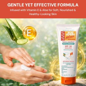 AVON Skin So Soft Bug Guard Plus IR3535 Insect Repellent Moisturizing Lotion — Gentle Breeze SPF 30 Lotion, 2-in-1 Sunscreen & DEET-Free Bug Repellent with Vitamin E & Aloe — Travel Size, 4.2 fl oz