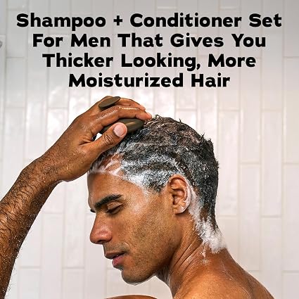 Dr. Squatch Full + Thick Men's Shampoo and Conditioner Set - For Fuller, Thicker-Looking Hair - Natural Shampoo and Conditioner for Men - Coconut Castaway (11 fl oz, 2-Pack) - Image 3