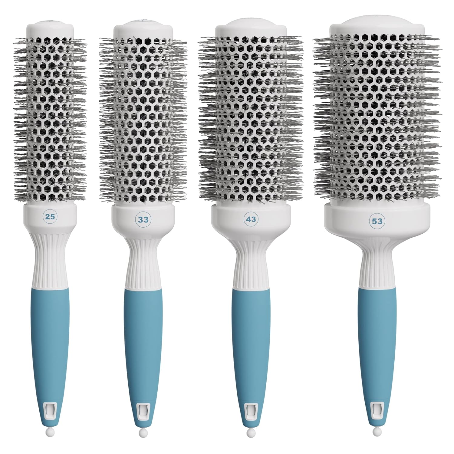 Round Brush Set for Blow Drying and Styling - Ceramic Ionic Thermal Brushes, Wet Hair Brush Bundle with Travel Bag for Women and Men - Image 3