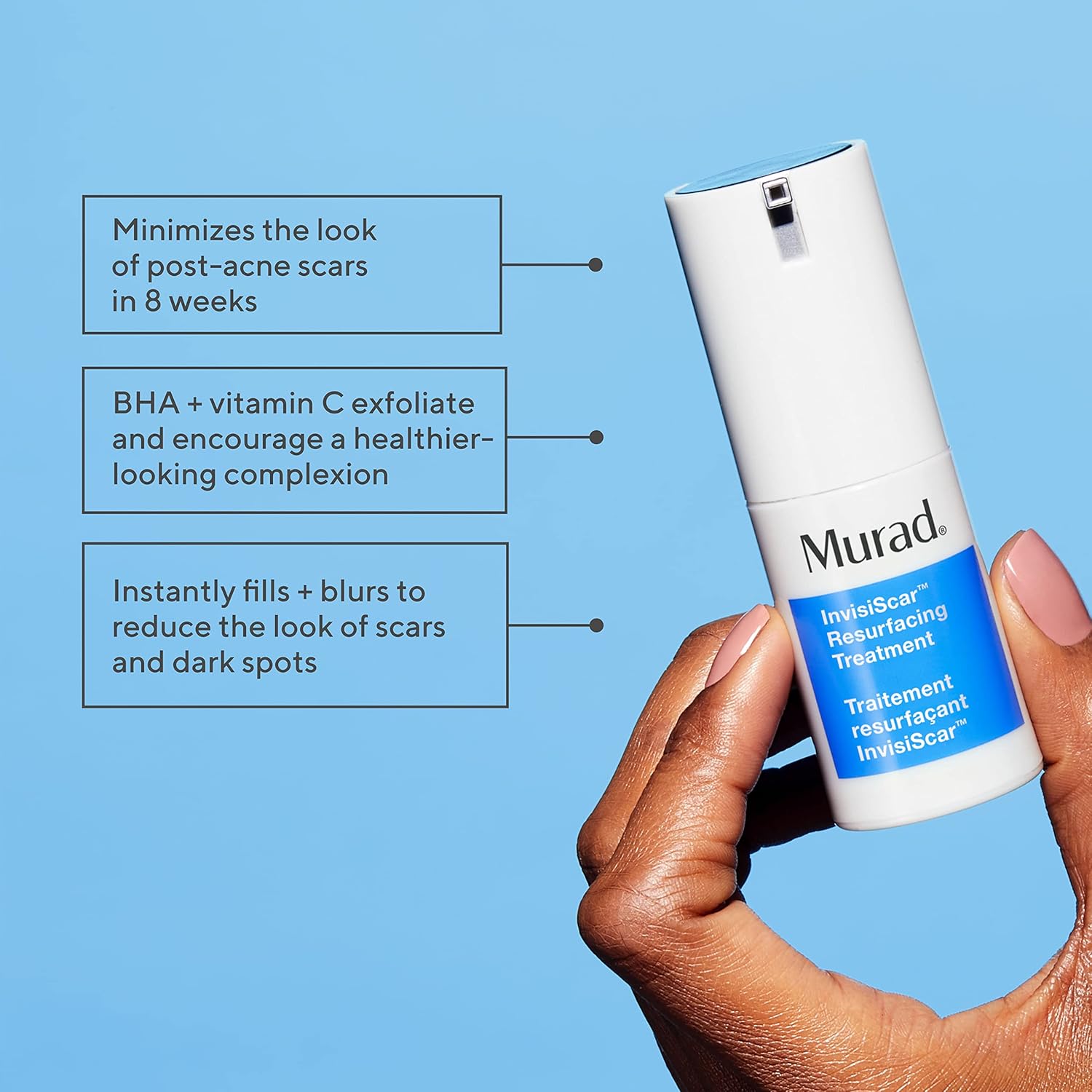 Murad InvisiScar Resurfacing Treatment – Acne Scar Solution with Vitamin C, Salicylic Acid & Centella Asiatica for Smoother Texture, Reduced Discoloration & Effectively Blurs Imperfections - 0.5 Fl Oz - Image 2