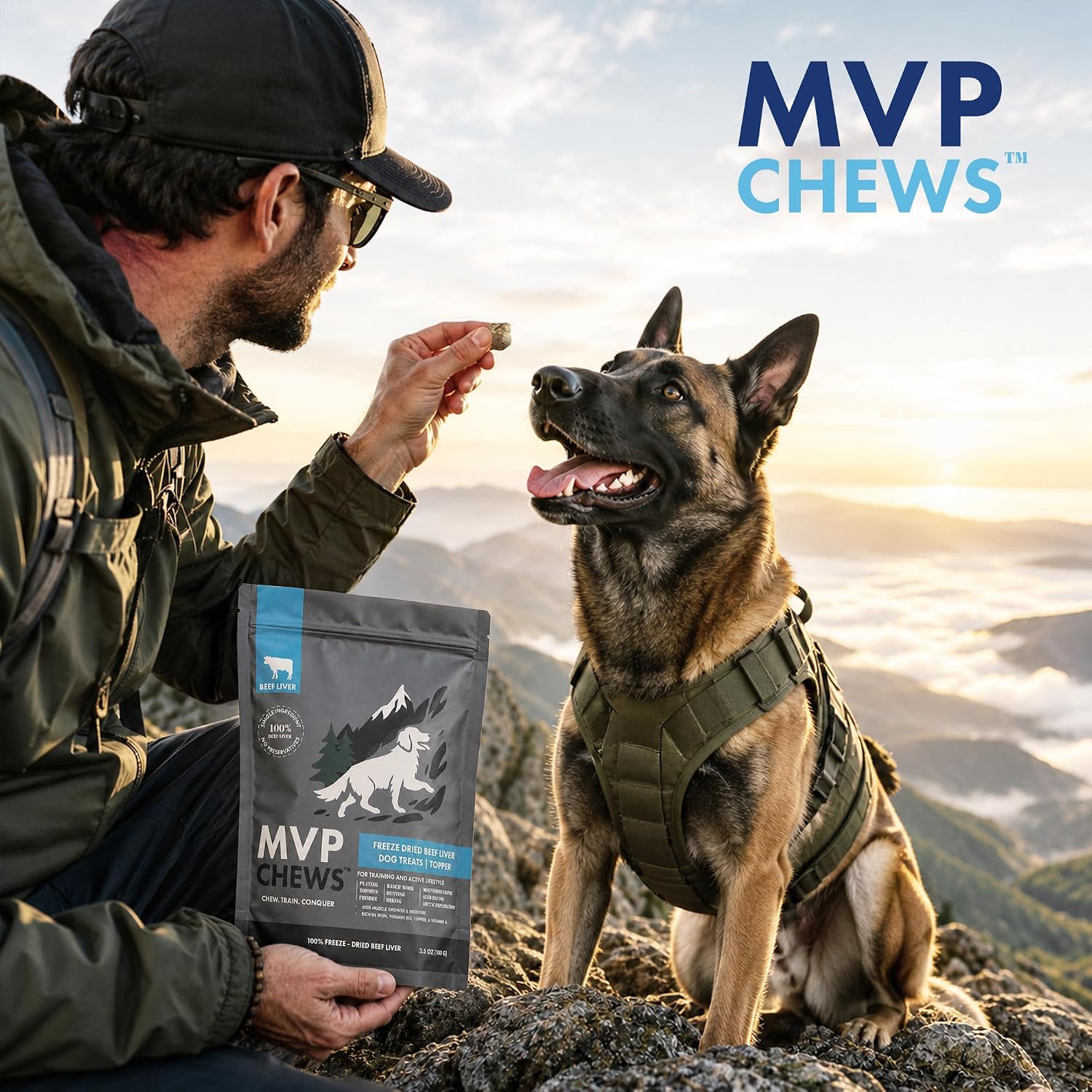 MVPChews | Freeze Dried Beef Liver Dog Treats | Single Ingredient Training Treats | High Protein, Grain Free, No Additives or Fillers | Premium Quality Food Topper | Made in USA - 3.5oz (Pack of 4) - Image 3