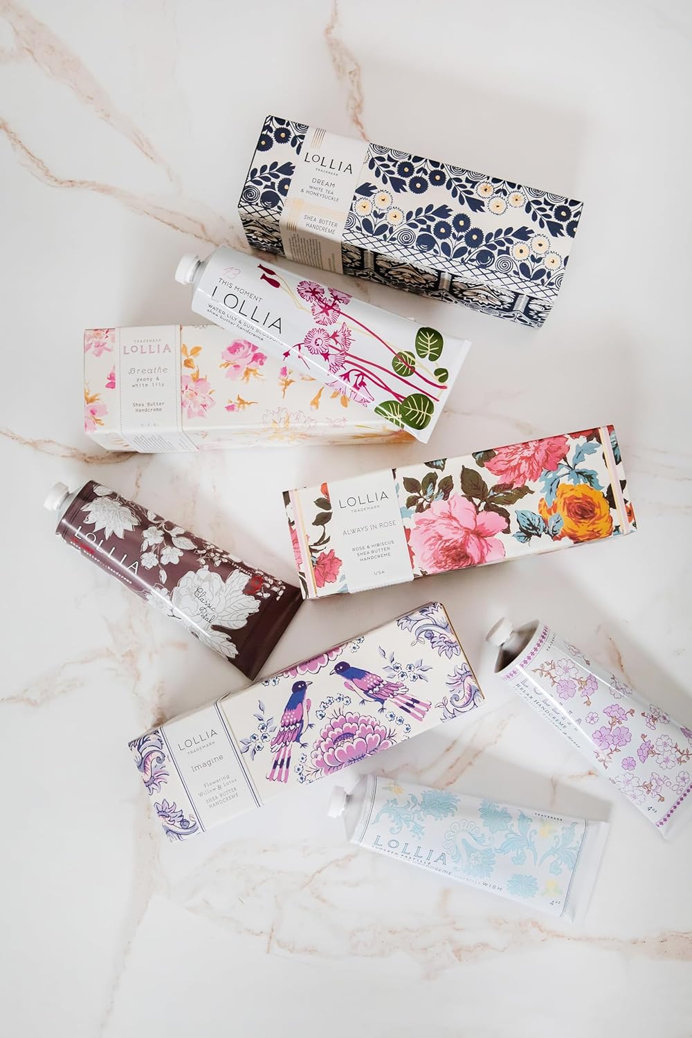 LOLLIA Petite Treat Handcreme Gift Set with Always in Rose, Breathe, Elegance, Imagine, Relax, and Wish, Scented Hand Cream for Women, Moisturizing Lotion for Dry Hands, Quick Absorbing Skin Care - Image 2