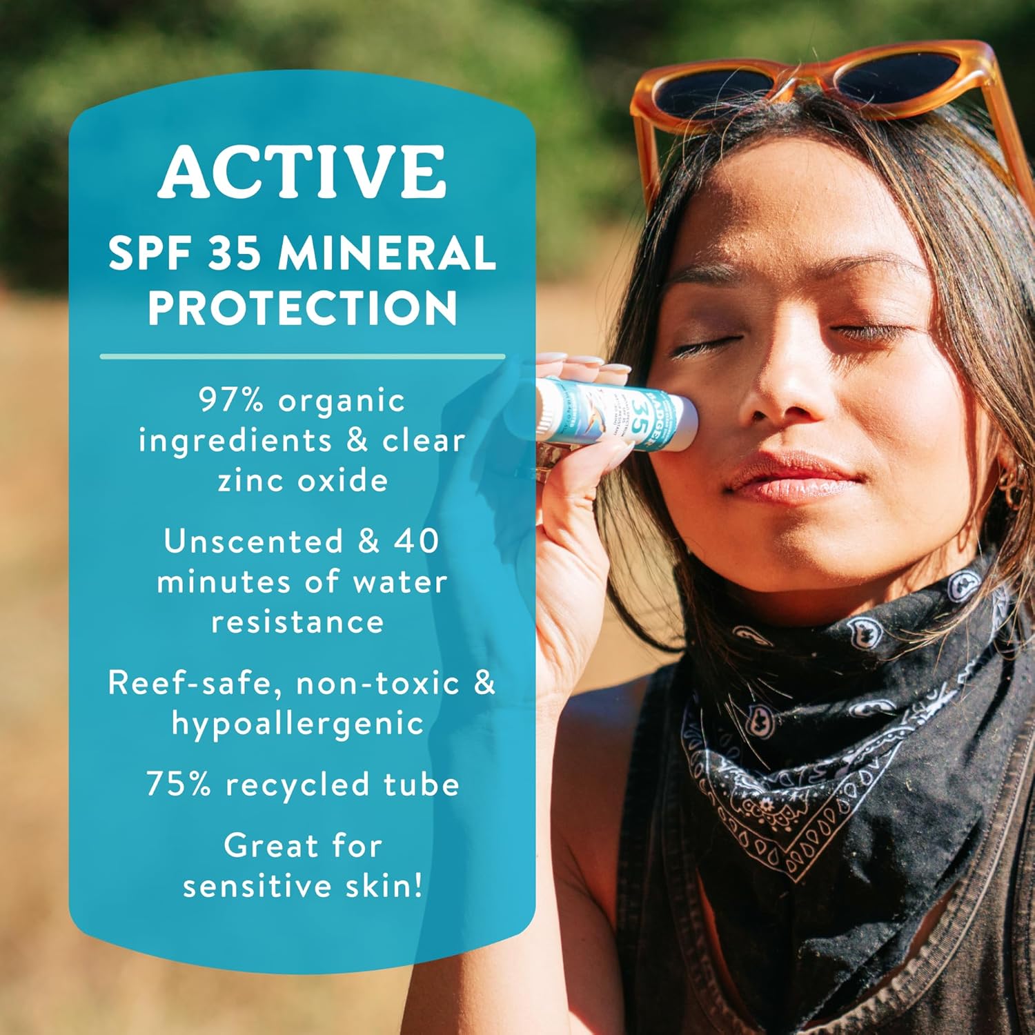 Badger Mineral Sunscreen Combo, SPF 30 Cream & SPF 35 Face Stick, Organic Ingredient with Mineral Zinc Oxide, Unscented Reef Safe Sunscreen Set, Broad Spectrum, Water Resistant, 2-Count - Image 2