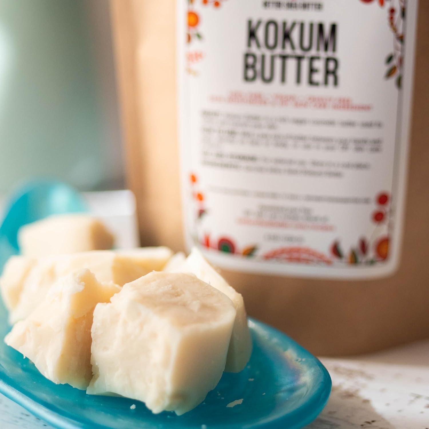 Raw Kokum Butter Unrefined - Body Butter Bar for Soap Making and DIY Lotion, Skin and Hair Products - Pure, Unscented Moisturizer for Skin - Kokum Butter 1 lb Block - Image 2