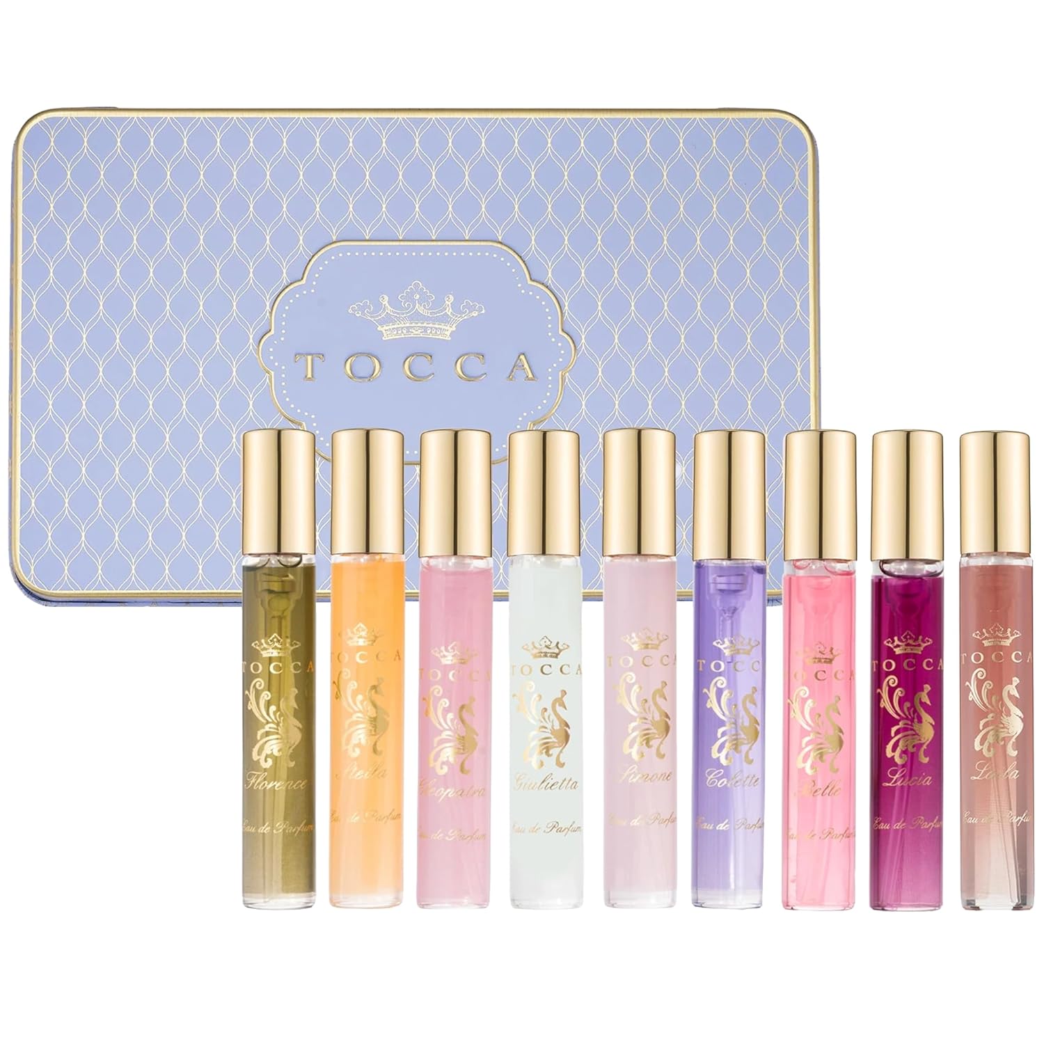Tocca Luxury Fragrance Wardrobe, Set of 9 Travel Size Women's Perfumes in Giftable Tin Case - Image 2