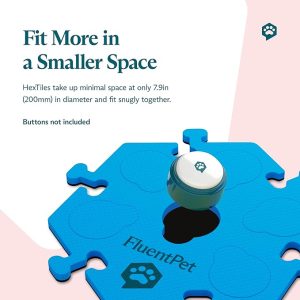 FluentPet HexTiles - Sunset 3-Pack | Talking Dog and Cat Button Mat Set | Each Mats Hold Up to 6 FluentPet Buttons | Soft, Durable, and Non-Slip | Gift for Pet Lovers | Buttons Sold Separately