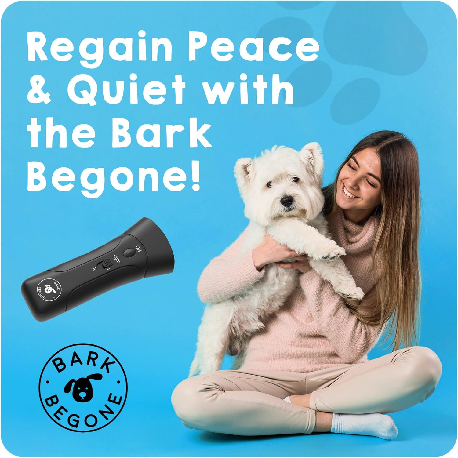 Ultrasonic Dog Bark Deterrent & Behavior Corrector - Stop Barking, Jumping, Aggression Without Yelling -Just Point & Press! Backed by Kevin Harrington from Shark Tank (Bark Begone Classic) - Image 2